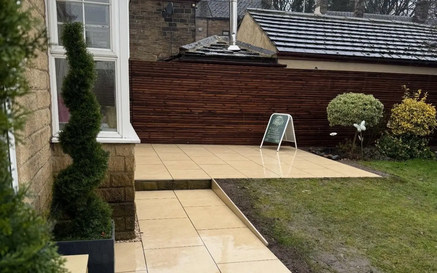 Completed patio & garden room