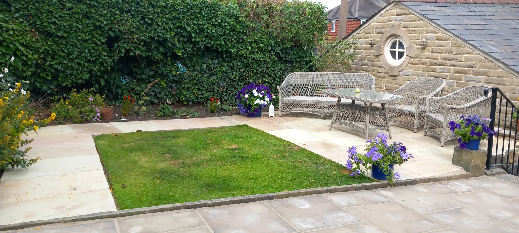 Natural stone garden transformation